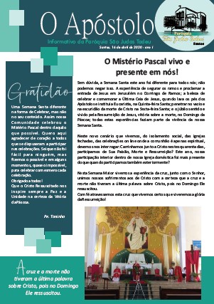 CAPA INFORMATIVO PAROQUIA SAO JUDAS SANTOS ABRIL 2020